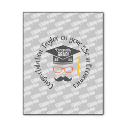 Hipster Graduate Wood Print - 11x14 (Personalized)