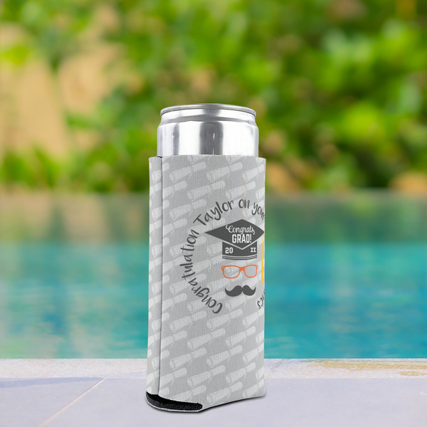 Hipster Graduate Can Cooler - Tall 12oz - In Context