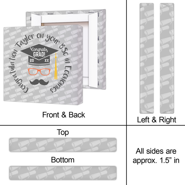 Hipster Graduate 12x12 - Canvas Print - Approval