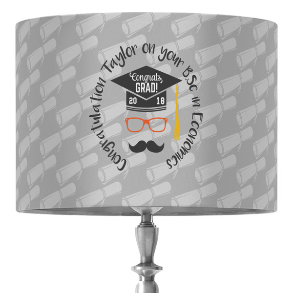 Custom Hipster Graduate 16" Drum Lamp Shade - Fabric (Personalized)