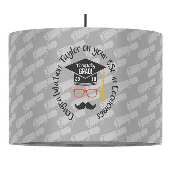 Custom Hipster Graduate Drum Pendant Lamp (Personalized)