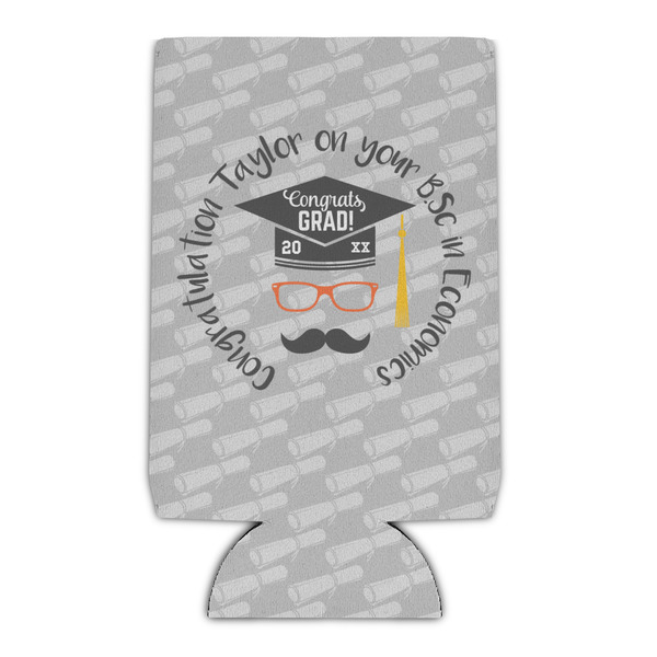 Custom Hipster Graduate Can Cooler (Personalized)