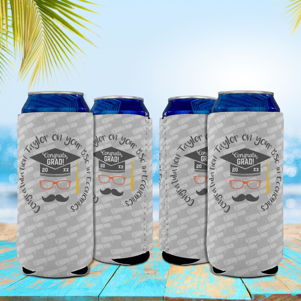 Hipster Graduate 16oz Can Sleeve - Set of 4 - LIFESTYLE