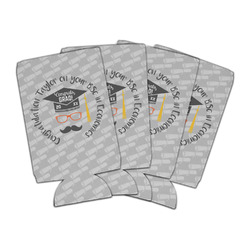 Hipster Graduate Can Cooler (16 oz) - Set of 4 (Personalized)