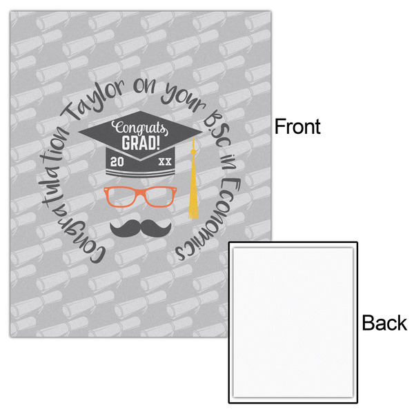 Hipster Graduate 16x20 - Matte Poster - Front & Back