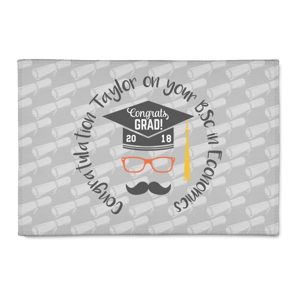 Custom Hipster Graduate 2' x 3' Indoor Area Rug (Personalized)