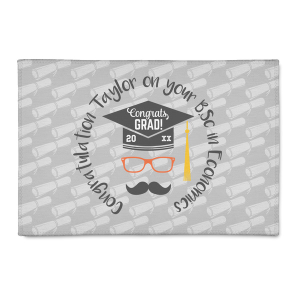 Custom Hipster Graduate Patio Rug (Personalized)