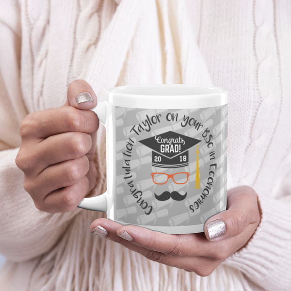 Hipster Graduate 20oz Coffee Mug - LIFESTYLE