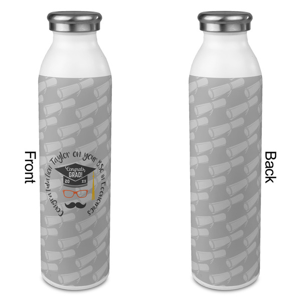 Hipster Graduate 20oz Water Bottles - Full Print - Approval