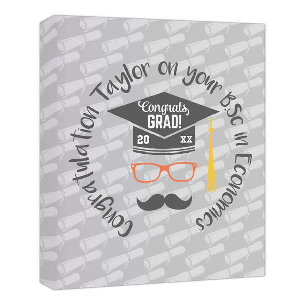 Custom Hipster Graduate Canvas Print - 20x24 (Personalized)