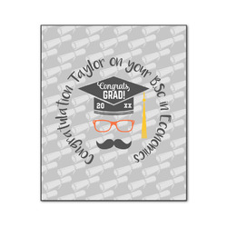 Hipster Graduate Wood Print - 20x24 (Personalized)