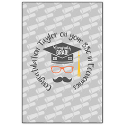 Hipster Graduate Wood Print - 20x30 (Personalized)