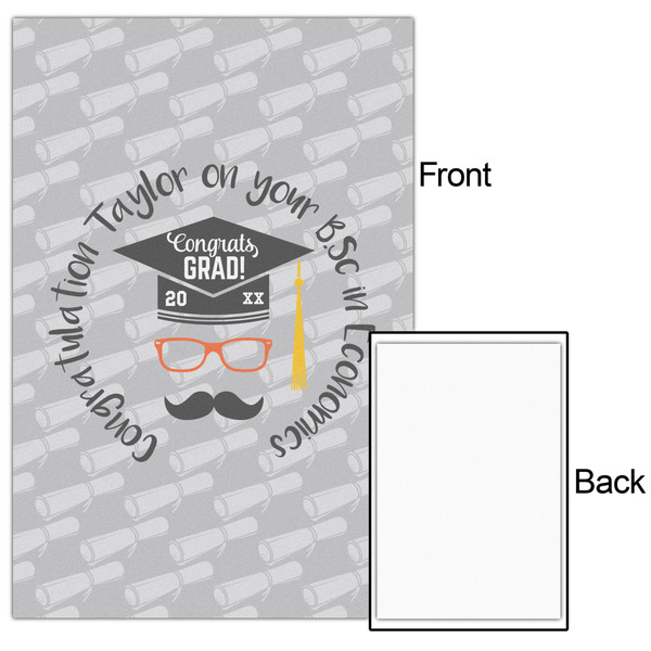 Hipster Graduate 24x36 - Matte Poster - Front & Back