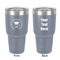 Hipster Graduate 30 oz Stainless Steel Tumbler - Grey - Double-Sided (Personalized)