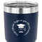 Hipster Graduate 30 oz Stainless Steel Ringneck Tumbler - Navy - CLOSE UP
