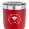 Hipster Graduate 30 oz Stainless Steel Ringneck Tumbler - Red - CLOSE UP