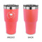 Hipster Graduate 30 oz Stainless Steel Ringneck Tumblers - Coral - Single Sided - APPROVAL