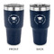 Hipster Graduate 30 oz Stainless Steel Ringneck Tumblers - Navy - Double Sided - APPROVAL