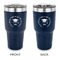 Hipster Graduate 30 oz Stainless Steel Tumbler - Navy - Double Sided (Personalized)