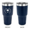 Hipster Graduate 30 oz Stainless Steel Ringneck Tumblers - Navy - Single Sided - APPROVAL