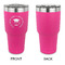 Hipster Graduate 30 oz Stainless Steel Ringneck Tumblers - Pink - Single Sided - APPROVAL