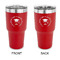 Hipster Graduate 30 oz Stainless Steel Ringneck Tumblers - Red - Double Sided - APPROVAL
