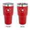 Hipster Graduate 30 oz Stainless Steel Tumbler - Red - Double Sided (Personalized)