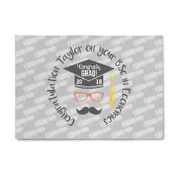 Hipster Graduate 4' x 6' Indoor Area Rug (Personalized)