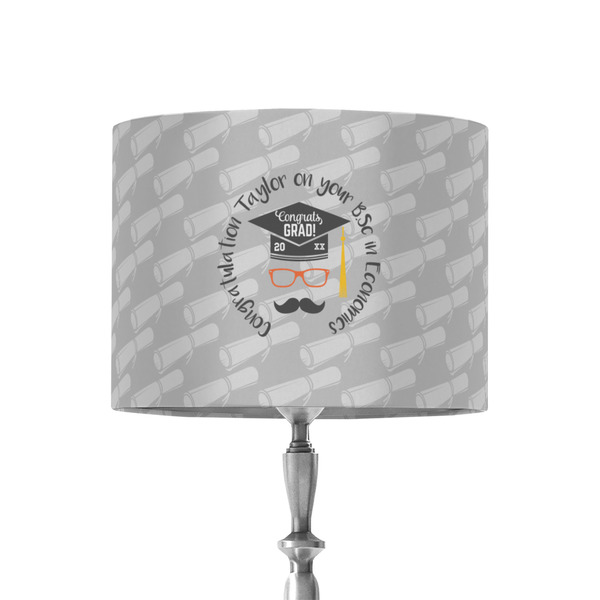 Custom Hipster Graduate 8" Drum Lamp Shade - Fabric (Personalized)