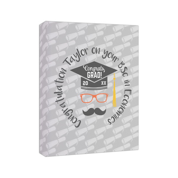 Hipster Graduate 8x10 - Canvas Print - Angled View
