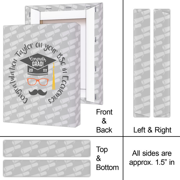 Hipster Graduate 8x10 - Canvas Print - Approval