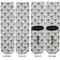 Hipster Graduate Adult Crew Socks - Double Pair - Front and Back - Apvl
