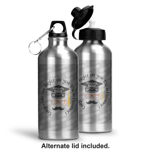 Hipster Graduate Aluminum Water Bottle - Alternate lid options