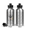 Hipster Graduate Aluminum Water Bottle - Front and Back