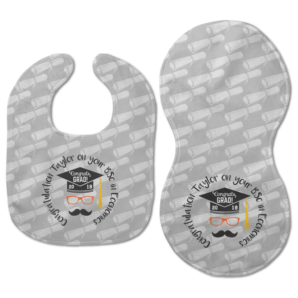 Hipster Graduate Baby Bib & Burp Set - Approval (new bib & burp)