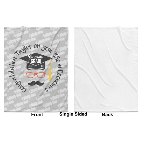 Hipster Graduate Baby Blanket (Single Sided - Printed Front, White Back)