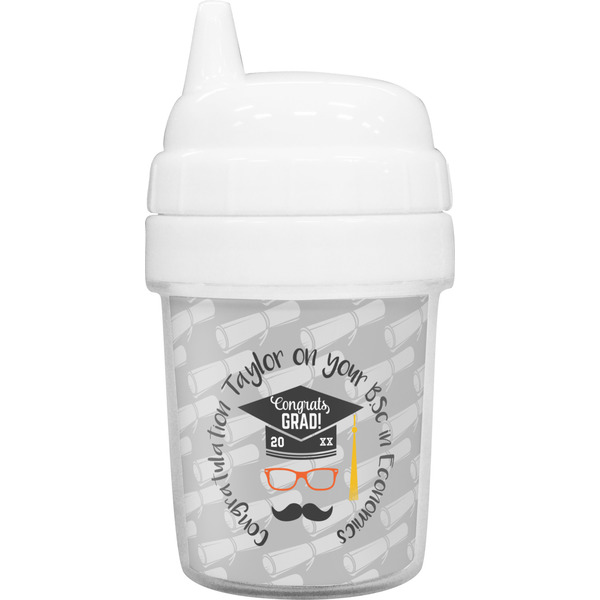 Custom Hipster Graduate Baby Sippy Cup (Personalized)