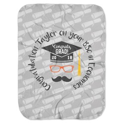 Hipster Graduate Baby Swaddling Blanket (Personalized)