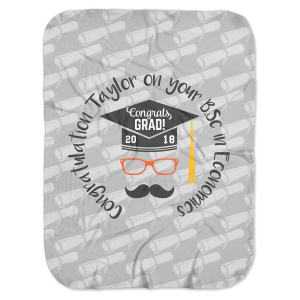 Custom Hipster Graduate Baby Swaddling Blanket (Personalized)