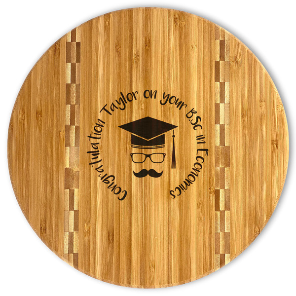 Custom Hipster Graduate Bamboo Cutting Board (Personalized)