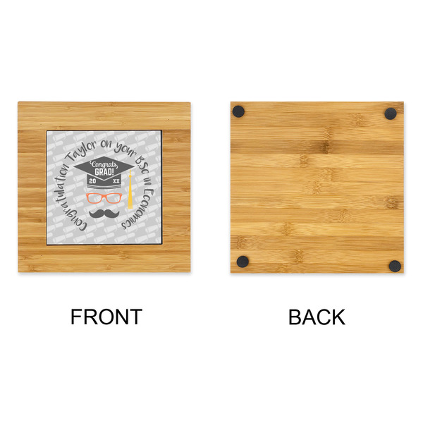 Hipster Graduate Bamboo Trivet with 6" Tile - APPROVAL