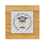 Hipster Graduate Bamboo Trivet with Ceramic Tile Insert (Personalized)