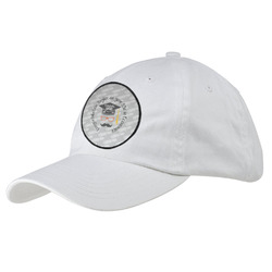 Hipster Graduate Baseball Cap - White (Personalized)