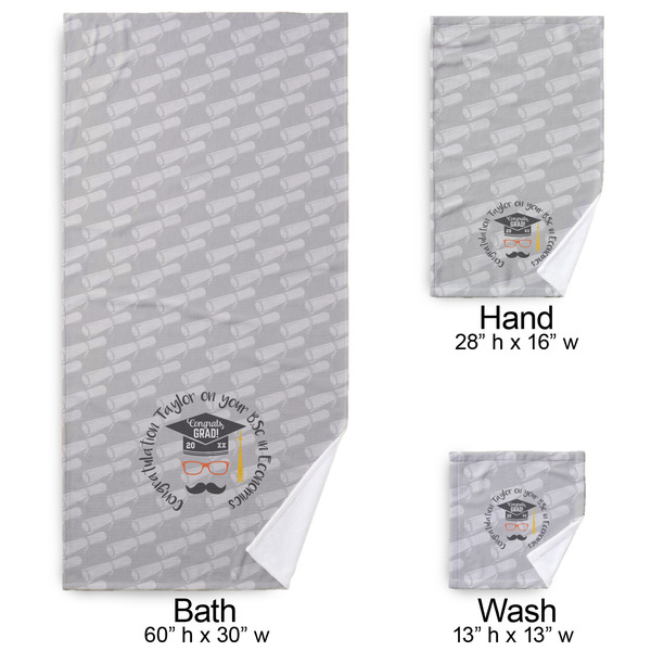 Hipster Graduate Bath Towel Sets - 3-piece - Approval