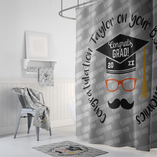 Hipster Graduate Bath Towel Sets - 3-piece - In Context