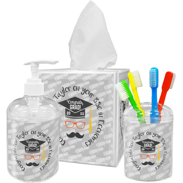 Hipster Graduate Bathroom Accessories Set (Personalized)