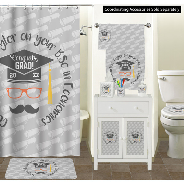 Hipster Graduate Bathroom Scene