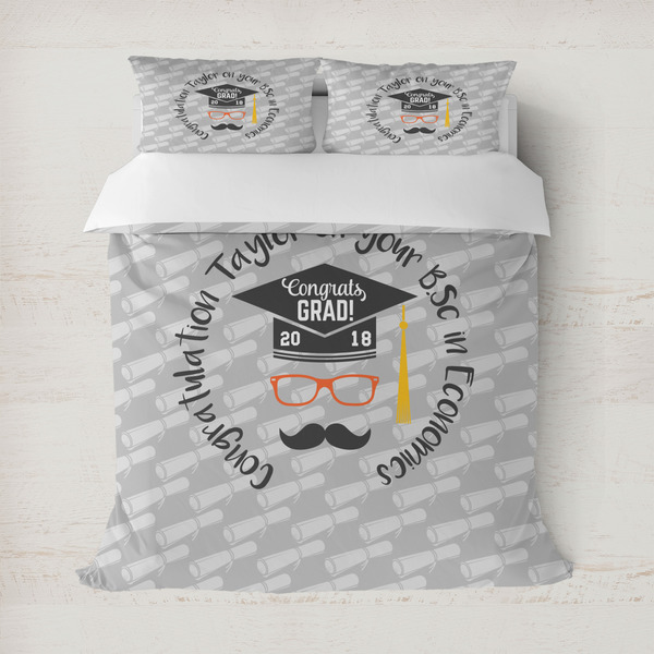 Custom Hipster Graduate Duvet Cover (Personalized)