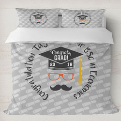 Hipster Graduate Duvet Cover Set - King (Personalized)