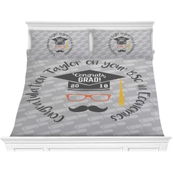 Hipster Graduate Comforter Set - King (Personalized)
